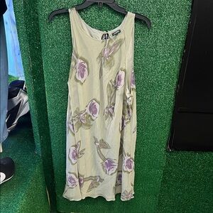 Wild Fable Green and Purple Floral Midi Dress